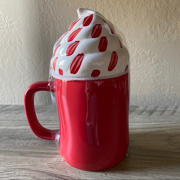 NWT Rae Dunn PEPPERMINT MOCHA Christmas Topper Mug - Picture 3 of 3